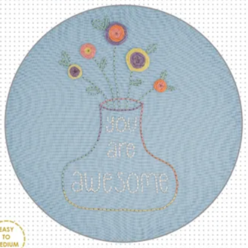 Awesome Floral Stitchery Kit by Create Handmade