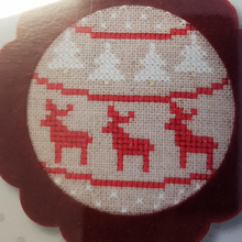Rico Christmas Ornament Cross stitch Kit with Felt Frame