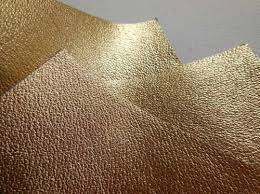 Goldwork Threads - Gold Kid Leather 10cm square
