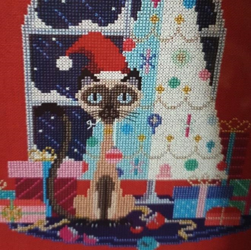 Christmas Cat Cross Stitch Chart by Satsuma Street