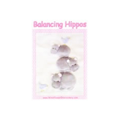 Balancing Hippos by Windflower Embroidery