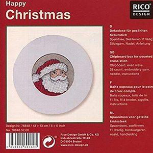 Happy Christmas Decorative Box Kit - Santa - by Rico Design 78848