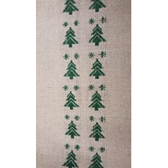Linen Band 28CT With Christmas Trees 20cmwide