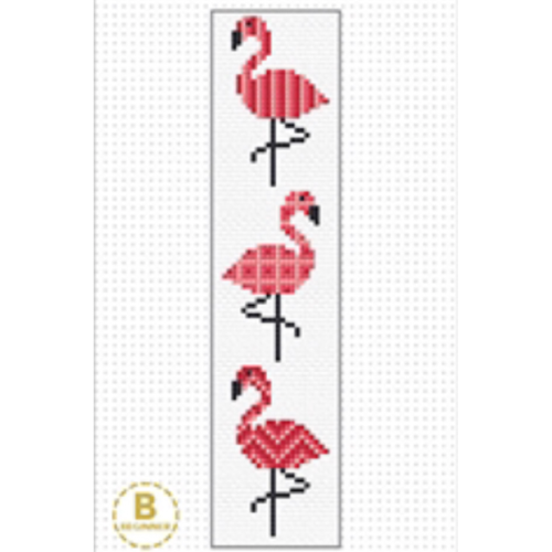 Flamingo Bookmark Cross Stitch Kit by Create Handmade