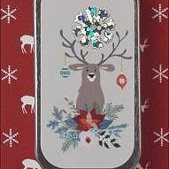 Happy Holly Deer Needle Slides by Just Nan