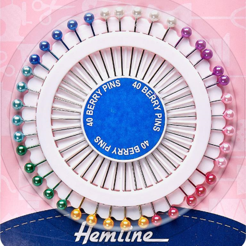 Hemline Pearl Berry Head Pins