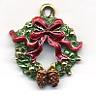 Susan Clarke Charm 1457 Wreath with Acorns