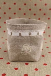 Beige Thimbles Sajou Cross Stitch Pots