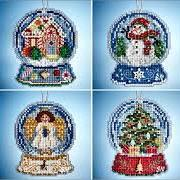 Mill Hill Snow Globe Charmed Ornament Kits