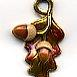 Susan Clarke Charm 1364 Acorn On Leaf