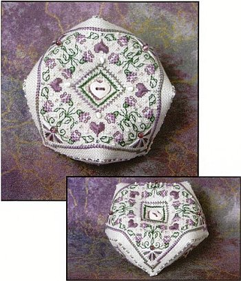 Lavender Blossom Biscornu Kit By Sweetheart Tree