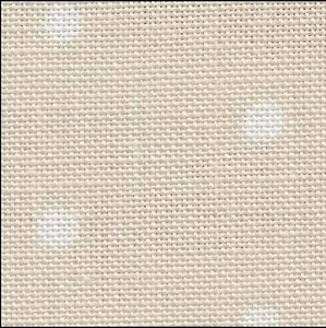 32CT Belfast Linen French Polka Dots Zweigart Per Metre