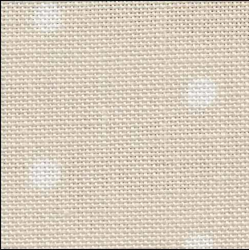 32CT Belfast Linen French Polka Dots Zweigart Per Metre