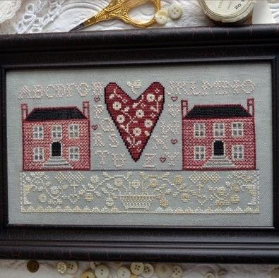 Little Pink Houses by Annie Beez Folk Art