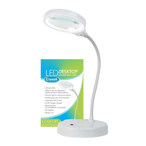 Triumph Led Desk Lamp With Magnifier