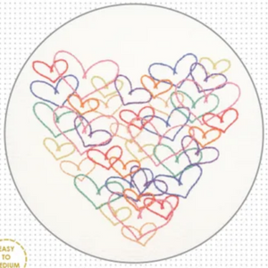 Hearts Stitchery Kit by Create Handmade