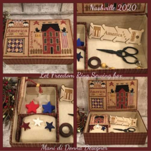 Let Freedom Ring Sewing Box Accessories by Mani di Donna