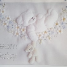 Cream Lullaby Bear by Windflower Embroidery