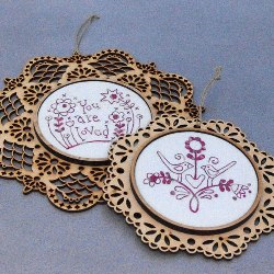 Pretty Doily Frames by Rosalie Dekker Designs