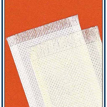 Fringed Bookmark White 18 Count Aida
