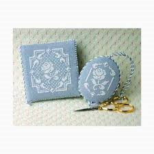 White Rose Needlebook And Fob By The Sweetheart Tree
