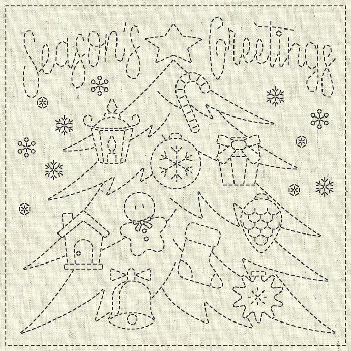 Sashiko Cloth Season's Greetings Mini