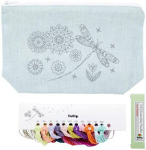 Dragonfly Embroidery Pouch Kit by Tulip