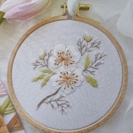 Almond Blossom - Mini - Embroidery Kit by Tamar Nahir-Yanai