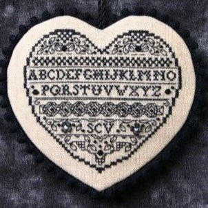 Blackwork Heart Chart By The Sweetheart Tree