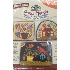 Punch Needle Embroidery Iron On Tansfers by DMC