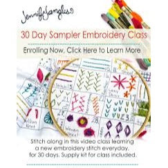 30 Day Sampler Embroidery Kit by Jennifer Jangles