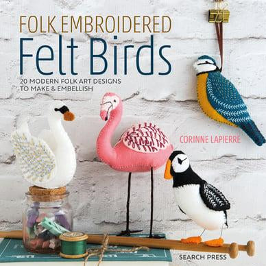 Folk Embroidered Felt Birds by Corinne Lapierre