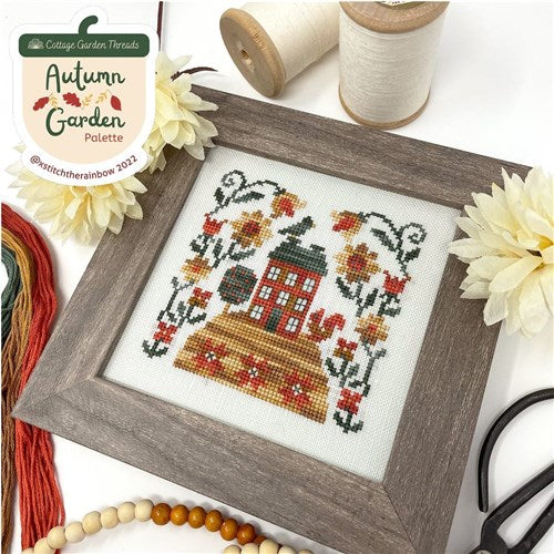 Autumn House on a Hill Cross Stitch Chart by Tiny Modernist