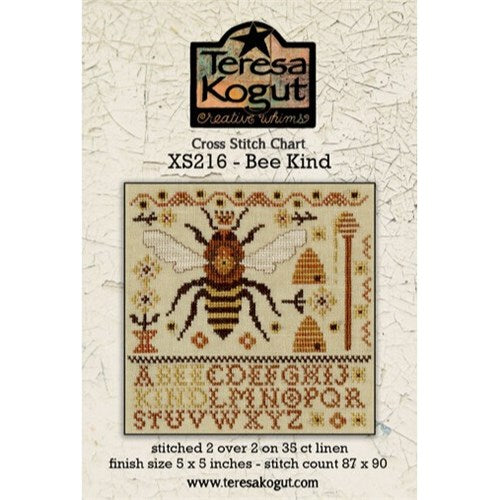 Bee Kind Cross Stitch Chart by Teresa Kogut