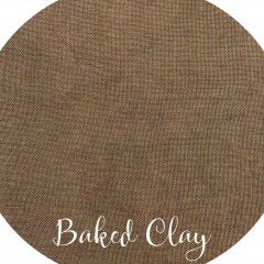 36CT Fox and Rabbit Hand Dyed linen Baked Clay Fat Half Yard