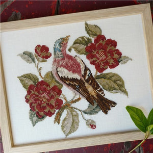 Among the Roses: An Antique Reproduction Cross Stitch Chart by Mojo Stitches
