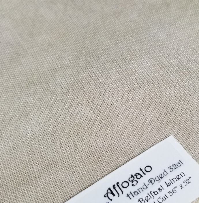 36CT Fiber On A Whim Hand Dyed Edinburgh Linen Fat Half Yard Affogato