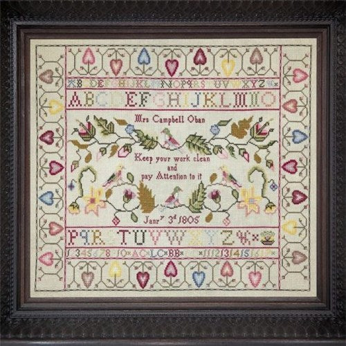 Mrs Campbell 1805 Cross Stitch Chart by Hands Across the Seas