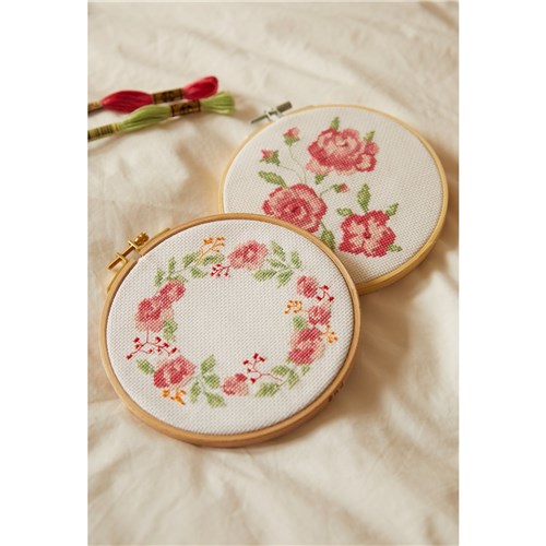 Tranquil Rose - DMC Cross Stitch  Duo Kit