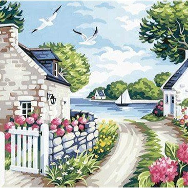 The Way to the Beach Tapestry Canvas 142 12 by Royal Paris