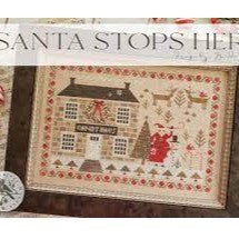 Santa Stops Here Cross Stich Chart by Brenda Gervais