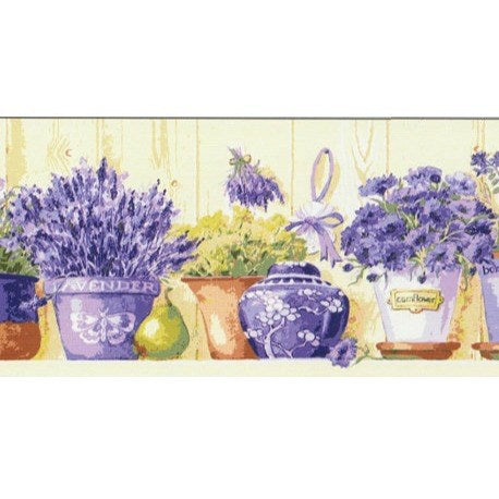 Lavender Pots in A Row Tapestry Canvas by Grafitec