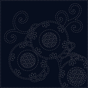 Sashiko Cloth Bracken Fern by Hitomi Fujita