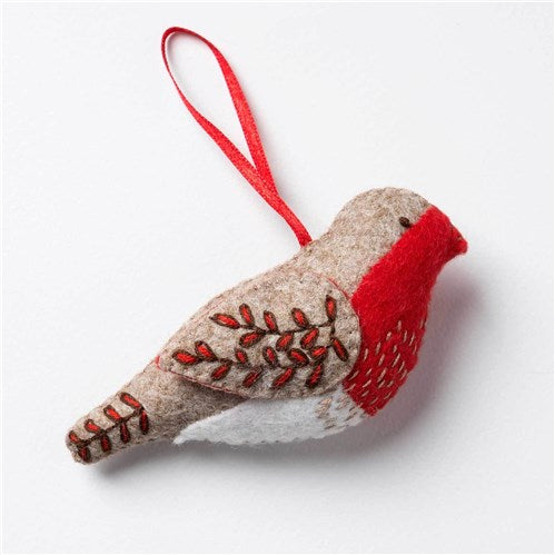 Embroidered Robin Felt Craft Mini Kit by Corinne Lapierre