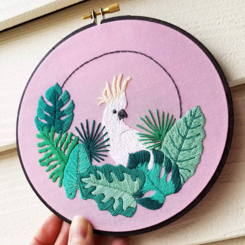Cockatoo Embroidery Kit by Jessica Long