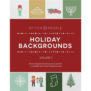 Stitch people Holiday Backgrounds by Lizzy Dabczynski-Bean