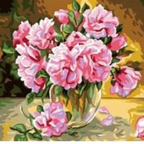Pink Roses Tapestry Canvas 11888 by Grafitec