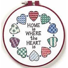 Home is Where the Heart Is Stamped Cross Stitch Kit by Dimensions