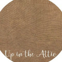 36CT Fox and Rabbit Hand Dyed linen Up in the Attic Fat Half Yard