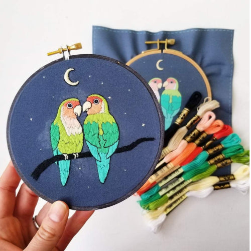 Love Birds Embroidery Kit by Jessica Long